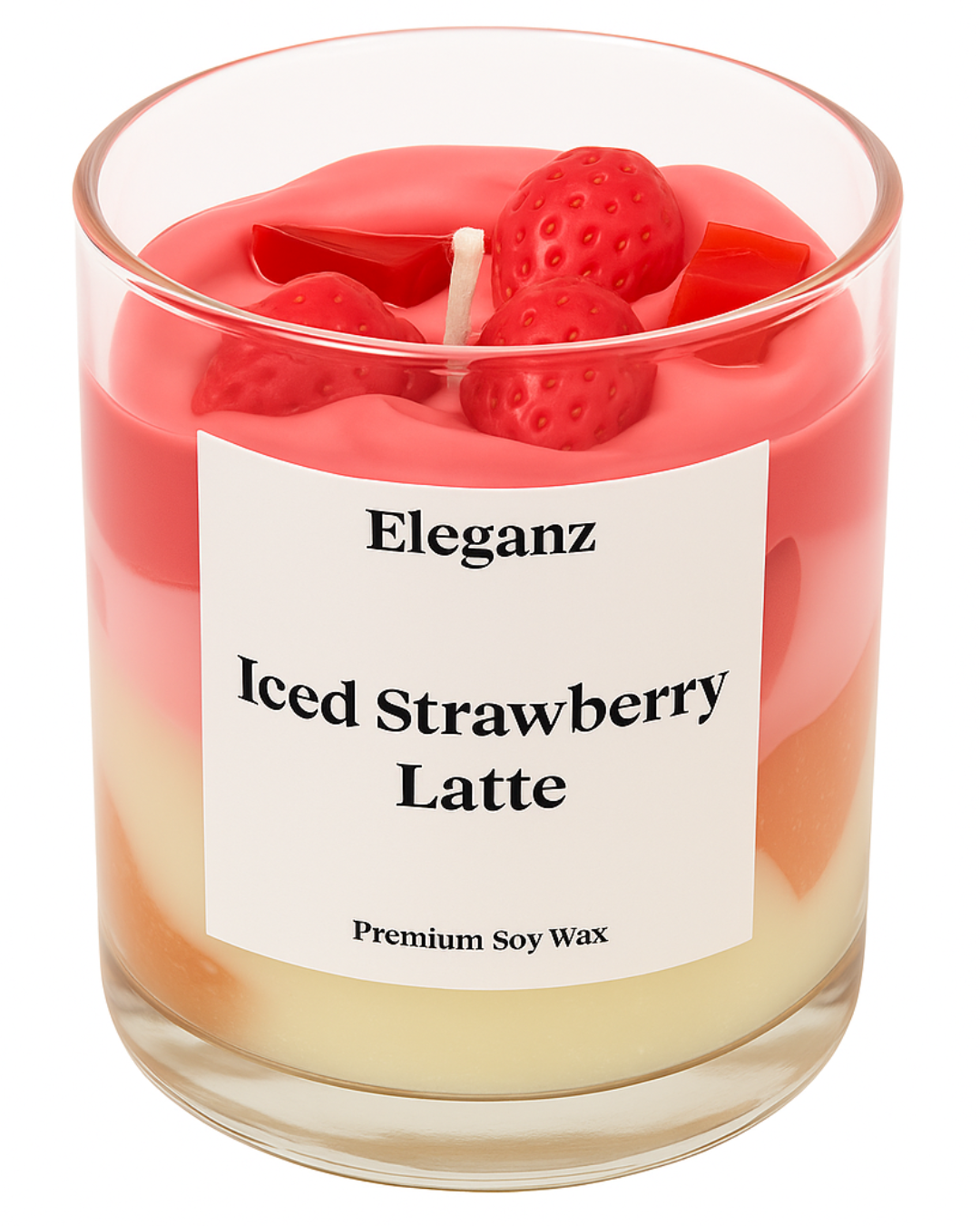 Iced Strawberry Latte Candle