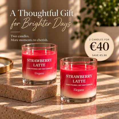 Iced Strawberry Latte Candle