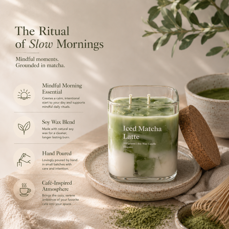 Iced Macha Latte Candle