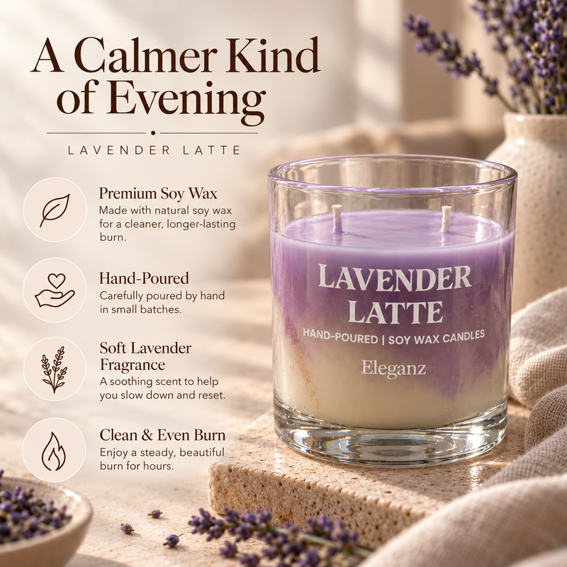 Iced Lavender Latte Candle