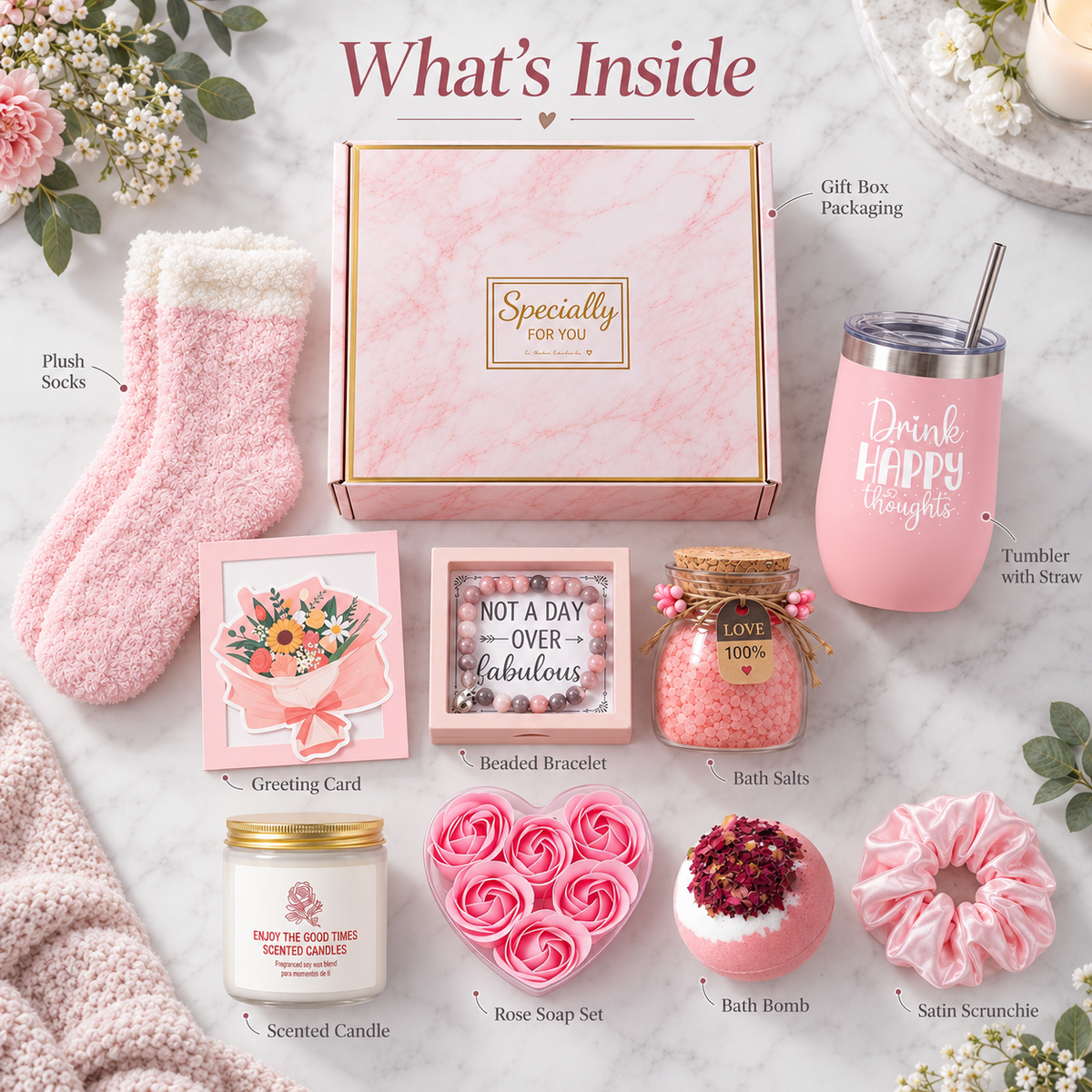 What’s inside the Specially for Her Self-Care Gift Box